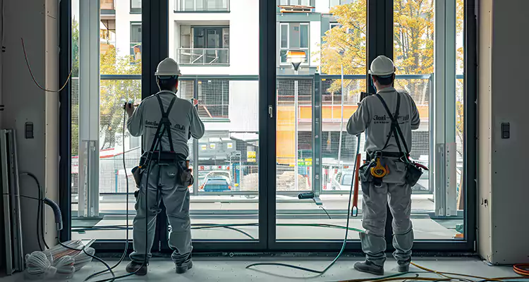 Patio Door Glass Replacement with Built-In Blinds in Pine Hills, FL