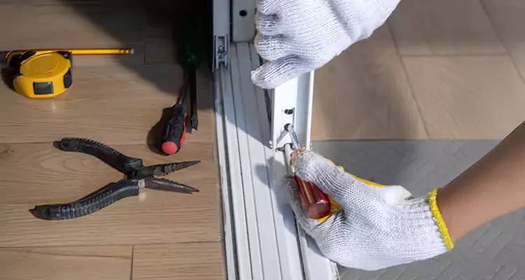 Backyard Sliding Door Track Repair in Pine Hills, FL